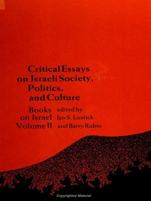 cover image of Critical Essays on Israeli Society, Politics, and Culture